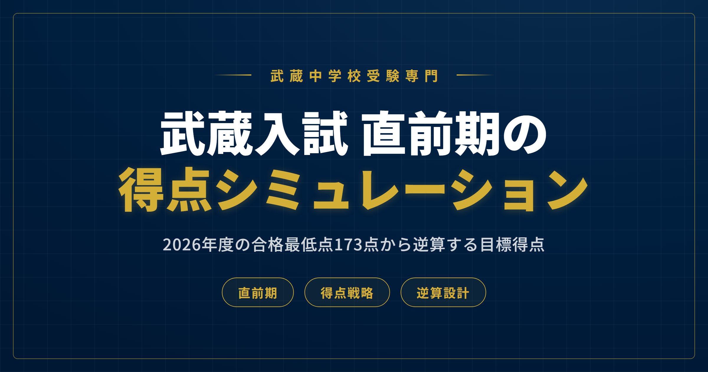 武蔵入試 直前期の得点シミュレーションのアイキャッチ
